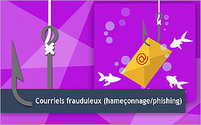 illustration d'une envelope symbolisant un courriel hameçonnée